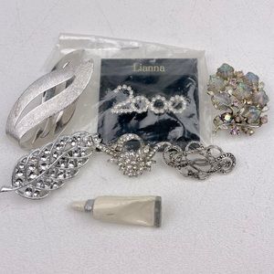 Lot Of Silver Brooches Pins